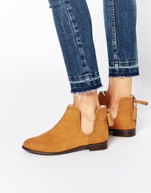 ASOS A MOMENT TO THINK Stud Tassel Ankle Boots